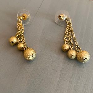 Gold Colored Beaded Earrings!